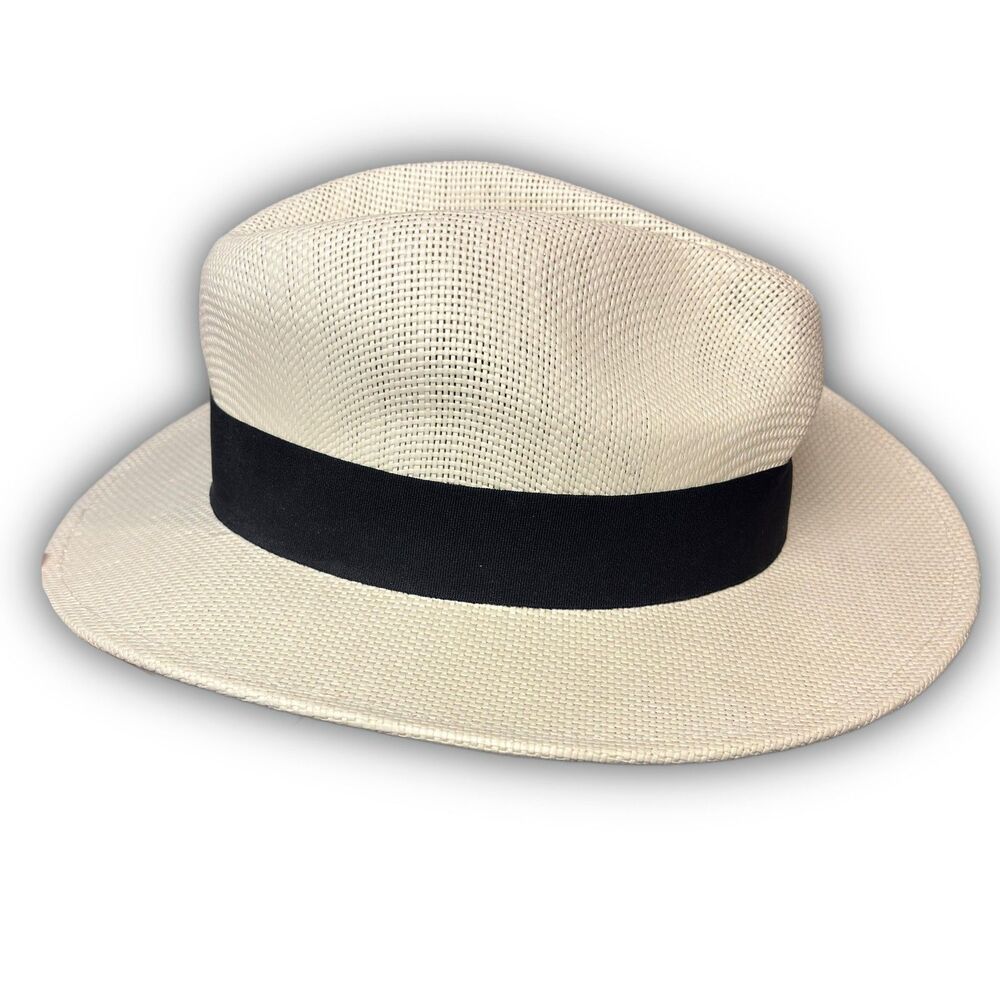 Epoch White Wide Brim Ribbon Hat